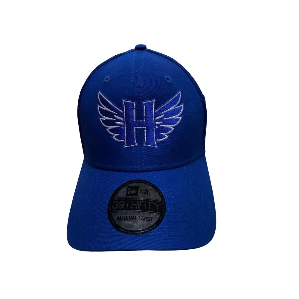New Era 39THIRTY Louisville Battlehawks Blue Flex Fit Hat‎ L/XL Wing Logo